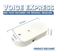 Haute vente Mini lecture d'enregistrement dans un bouton de pression USB enregistreur vocal avec puce musicale jouet cadeau