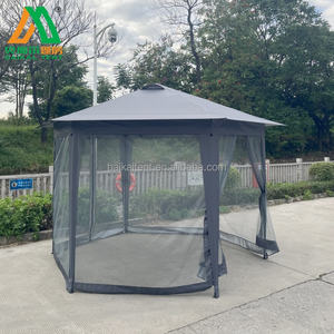 <span class=keywords><strong>Pergola</strong></span> de jardin en aluminium pour l'extérieur, gazebo, pelouse, cour, terrasse, pavillon, <span class=keywords><strong>tente</strong></span> hexagonale <span class=keywords><strong>pliable</strong></span> avec parois en maille - Product Image 2