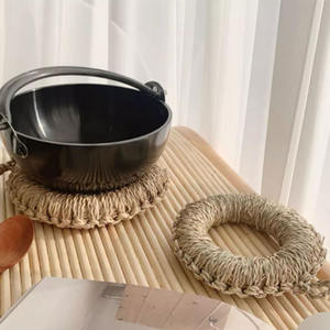 เสื่อแกลบข้าวโพดทอด้วยมือธรรมชาติสำหรับวางโต๊ะทันสมัยไม่เหมือนใครวัสดุเป็นมิตรกับสิ่งแวดล้อม - Product Image 4