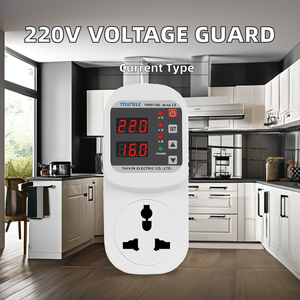 <span class=keywords><strong>Protector</strong></span> de voltaje automático ajustable de 16A, enchufe monofásico AC 220V, <span class=keywords><strong>Protector</strong></span> contra sobretensiones con enchufe de la UE, seguro para refrigerador - Product Image 2