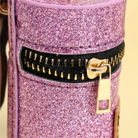 Mini Bling Lippenstift Beutel Geldbörse Charme Schlüssel bund Frauen Seiden schal Lippenstift halter Schlüssel bund Brieftasche Schlüssel bund Kopfhörer Tasche Schlüssel ring