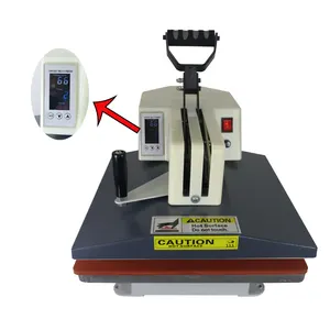Máquina aplicadora de etiquetas ZYJJ, máquina de prensa de calor con cabezal oscilante coreano B con pantalla para impresora Digital de un solo paso para camisetas