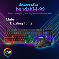 Combo de Teclado y Ratón para Juegos con Retroiluminación e Interfaz USB de 104 Teclas para Oficina, Hogar y Jugadores