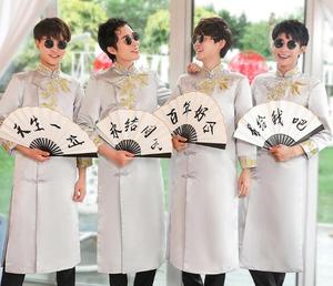 Vêtements traditionnels chinois Ecoparty pour hommes Cheongsams Hanfu Long manteau Robes Kung Fu taoïste uniforme Tang vestes <span class=keywords><strong>Costume</strong></span> - Product Image 6