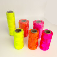Fil de maçon orange en nylon PP durable de 100 m (0,9 mm, 1 mm, 1,5 mm) sur bobine distributrice pour la maçonnerie et la pose de briques, couleur OEM