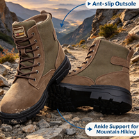 Bottes de randonnée d'hiver unisexes en daim respirant, semelle en caoutchouc durable, bottes tactiques pour le désert