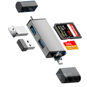 D2649 speicherkartenleser 7 trong 1 kartenleser USB 3.0 + Micro UBS + Loại-C USBC TF + SD Đầu đọc Thẻ Adapter - Product Image 1