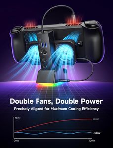 <span class=keywords><strong>JSAUX</strong></span> 7 en 1 ROG Ally X Accessoires Station d'accueil noire pour console de jeu - Product Image 5