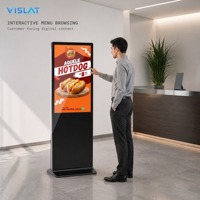 Affichage numérique portable Vislat, écran LCD/LED 32/43/55 pouces, écran tactile tout-en-un, affichage compact sur pied, affichage de table