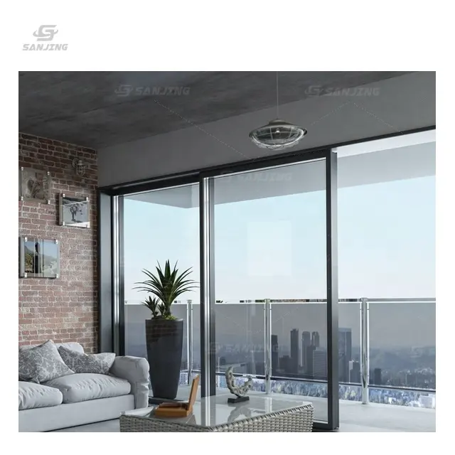Sanjing keine faltbaren Terrassen türen Smart Lock Außen Aluminium Schiebetüren und Fenster