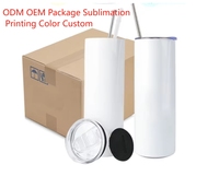 Entrepôt aux États-Unis 20/30 oz en acier inoxydable isolé écologique gobelet paille ODM OEM paquet impression par transfert thermique personnalisé
