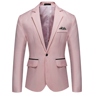 <span class=keywords><strong>Blazer</strong></span> Slim Fit da <span class=keywords><strong>uomo</strong></span> con tasche a contrasto con bottone singolo tascabile fazzoletto quadrato alla moda giacca in tessuto di alta qualità - Product Image 6
