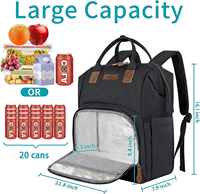 Sac à dos isotherme multifonctionnel et imperméable 2026 pour ordinateur portable avec port de chargement USB 17L – Idéal pour le travail, les pique-niques et les voyages
