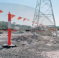 Drapeau PE réfléchissant double face résistant à la déchirure et étanche Marqueur routier de sécurité rouge PVC/PE pour la visibilité diurne
