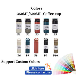 Zp 350ml 500 मिलीलीटर पाउडर लेपित कस्टमाइज्ड लोगो हॉट सेलिंग जापानी स्ज्पल स्टेनलेस स्टील डबल दीवार इन्सुलेट थर्मोस यात्रा कप - Product Image 4