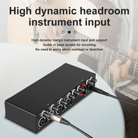 4-Kanal USB-Audio-Interface 24 Bit 192kHz Professionelle Soundkarte für Studioaufnahmen Podcast Live-Streaming