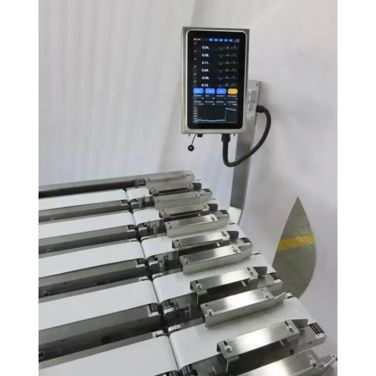 Sistema automático de pesaje de verificación de varios carriles para Stick Bag Coffee Powder Weight Measuring and Checking Display Type