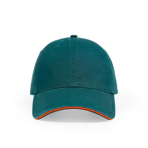 BSCI 도매 주문 고품질 6 패널 샌드위치 테두리 공백 보통 야구 모자