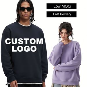 Unisex 100% Cotton 260G French Terry Casual Crew Neck <b>Sweatshirt</b> Long Sleeve Print Pullover Custom Logo <b>Work</b> Wear Team Uniform - Product Image 2