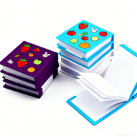 Ensemble de bloc-notes autocollants à couverture rigide avec impression de logo personnalisé en gros pour la promotion