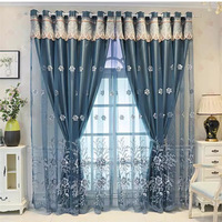 Rideaux occultants à double couche pour le salon, rideaux turcs brodés de luxe à la mode européenne pour la maison