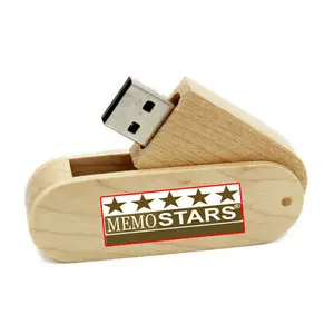 Twister in legno ecologico ad alta velocità USB 3.0 Flash memory stick pen thumb Drive per promozioni omaggi regali marketing