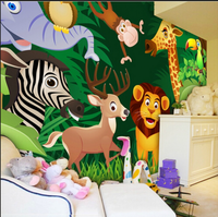 Wallpaper Mural Hewan 3D Bermotif Kustom Desain Terbaru Model Dinding Budaya untuk Dekorasi Rumah dengan Desain Kesederhanaan Modern