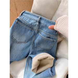 2025 printemps automne rétro Design taille haute jean pour femmes nouveau imprimé léopard respirant ample décontracté droit large jambe pantalon - Product Image 1