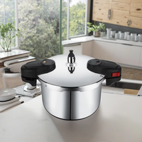 Casserole à pression de haute qualité en acier inoxydable 304 avec un pot et un couvercle de 20 cm d'épaisseur de 1,2 mm pour la cuisine à domicile, OEM ODM pris en charge