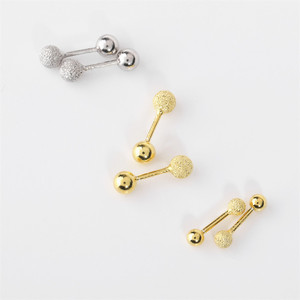 S925 Sterling Silver Mini Screw-on Bead <b>Stud</b> Earrings Geometric Design Everyday Wear <b>For</b> <b>Men</b> And Women Korean Style - Product Image 2