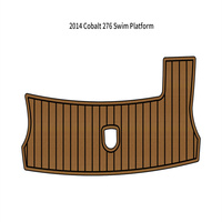 Tapis de plateforme de bain de bateau en mousse EVA imitation teck 2014 Cobalt 276, style SeaDek MarineMat Gatorstep, auto-adhésif