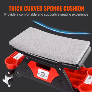 Fabricante, precio al por mayor, taburete rodante para <span class=keywords><strong>lavado</strong></span> <span class=keywords><strong>de</strong></span> coches, detalle <span class=keywords><strong>de</strong></span> reparación <span class=keywords><strong>de</strong></span> automóviles, mantenimiento <span class=keywords><strong>de</strong></span> belleza, taburete enredadera con cojín - Product Image 4