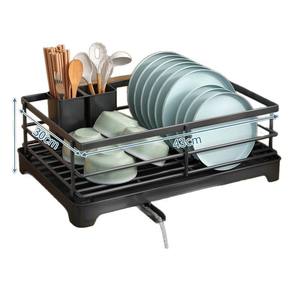 Escurridor de Platos Moderno para Cocina con Bandeja de 43 cm x 30 cm, Escurridor de Encimera de Secado Rápido para Platos y Palillos - Product Image 1
