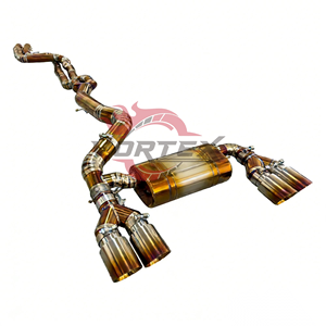 Sistema de escape Vortex Titanium Valvetronic compatible con F87 M2C S55, tubo único de igual longitud, silenciador de rendimiento para carreras, kit dorado. - Product Image 3