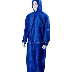Wegwerp Waterdichte Anti Statische Capuchon Industriële Veiligheidskleding Niet Geweven/Pp + Pe/Sms Coverall Solation Jurken - Product Image 1