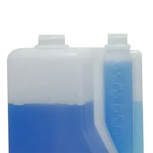 2000ml Natural Colored Fuel Bottle HDPE Chemical Bottle Plastic Double Neck Bottles For Fuel Additive Fertilizers Ect.