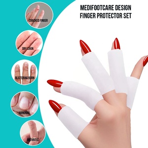 Fingerstall Gel ngón tay bảo vệ cho phụ nữ và nam giới không thấm nước đàn hồi cao su Silicone ngón tay cots ngón tay tay tay áo cho Craking - Product Image 6