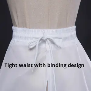 <span class=keywords><strong>Jupon</strong></span> <span class=keywords><strong>de</strong></span> <span class=keywords><strong>mariée</strong></span> en tissu à trois anneaux en acier, 100 % polyester, avec ceinture élastique et fermeture velcro, vente en gros - Product Image 4