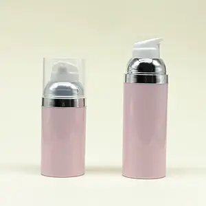 Eco Friendly Plastic PP Pcr Cosmetic Use Airless Pump Bottles Pink 30ml 50 Ml 60ml 75ml 80g