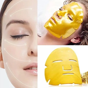 Foglio solubile per maschera facciale in oro e Gel di collagene di cristallo per viso Anti-rughe e idratante effetto gonfiore - Product Image 1