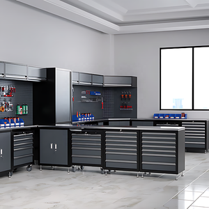 Hot Selling OEM Custom Tool Cabinet Cold Rolled Steel <strong>Workshop</strong> Garage Workstation Modular Workbench <strong>Drawers</strong> - Product Image 2