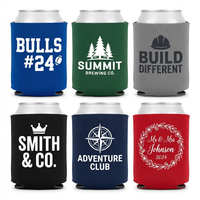 Manchon isotherme en néoprène personnalisé avec logo par sublimation pour canettes, vente en gros, pour cadeaux promotionnels et image de marque d'entreprise