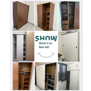 Armarios Sencillos y Minimalistas para el Hogar, <span class=keywords><strong>Armario</strong></span> de Dormitorio con Puerta Corredera Vertical, <span class=keywords><strong>Armario</strong></span> de Almacenamiento Económico - Product Image 4