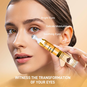 Cafeína, ojeras, eliminación de bolsas de ojos, ácido hialurónico, antiarrugas, estiramiento, rodillo de reparación, masaje, Crema para Ojos, suero líquido - Product Image 3