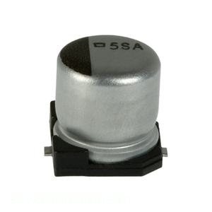 ตัวเก็บประจุแบบยึดติดพื้นผิวช่องเก็บ EMVK350ADA100ME55G 10 uF 20% 35V SMD 10 uF - Product Image 1