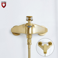 Robinet de bain et de douche sanitaire chaud et froid en laiton bronze antique pour salle de bain, style vintage