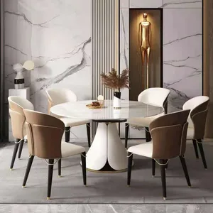 Venda quente nova moderna mesa de jantar conjunto luxo sala de jantar móveis CZ-DT09 (2)