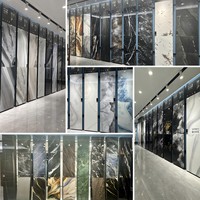 Carreaux de porcelaine rustiques bleu onyx 120x60/75x150/90x180cm, antibactériens, effet brique, pour sols et murs intérieurs de centres commerciaux (Porcelanato)