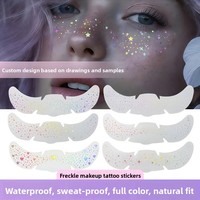 Pegatinas de Papel para Tatuajes con Estampado Dorado, Personalizables, Resistentes al Agua, con Diseños Brillantes de Estrellas y Mariposas para Fiestas y Escenarios