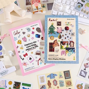 Livre d'autocollants A5 de 50 pages, Série Color <span class=keywords><strong>Shop</strong></span>, Autocollants coréens en film découpé, pour journal, scrapbook, décoration de coque de téléphone DIY, cadeau - Product Image 2